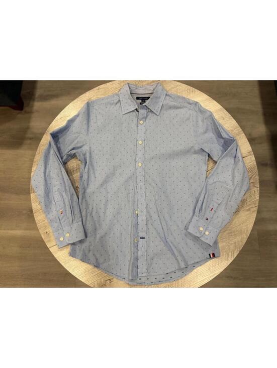 Tommy Hilfiger Other - Tommy Hilfiger Custom Fit Blue Micro Dot Button Down Shirt M